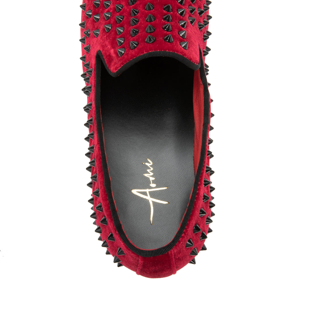 Red Rivet Pointed Shoes 9179