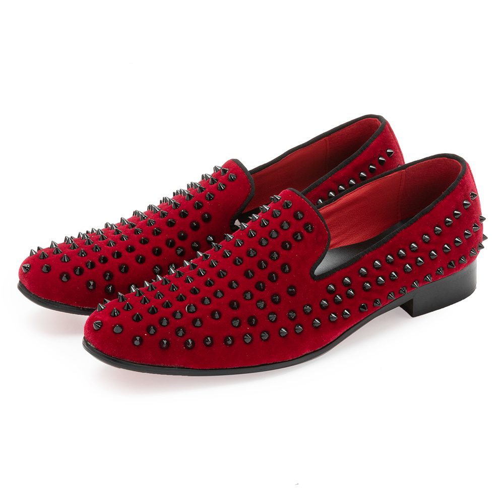 Red Rivet Pointed Shoes 9179