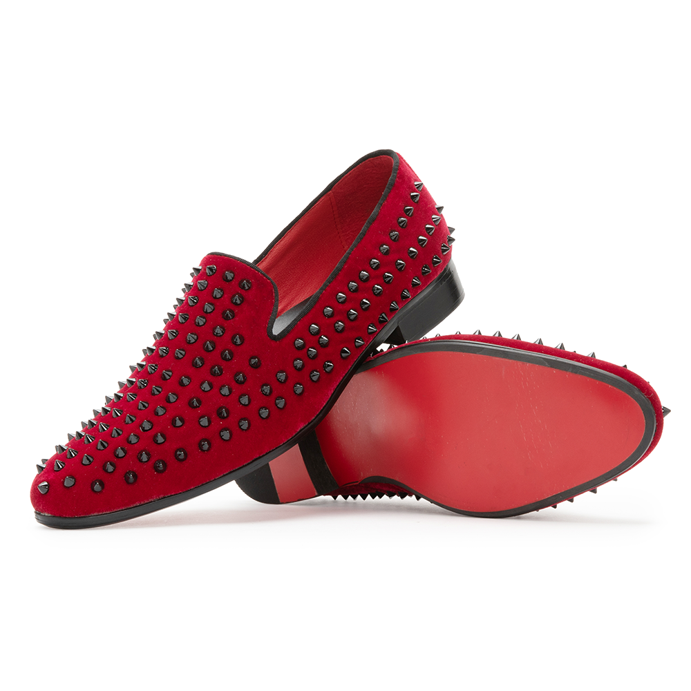 Red Rivet Pointed Shoes 9179