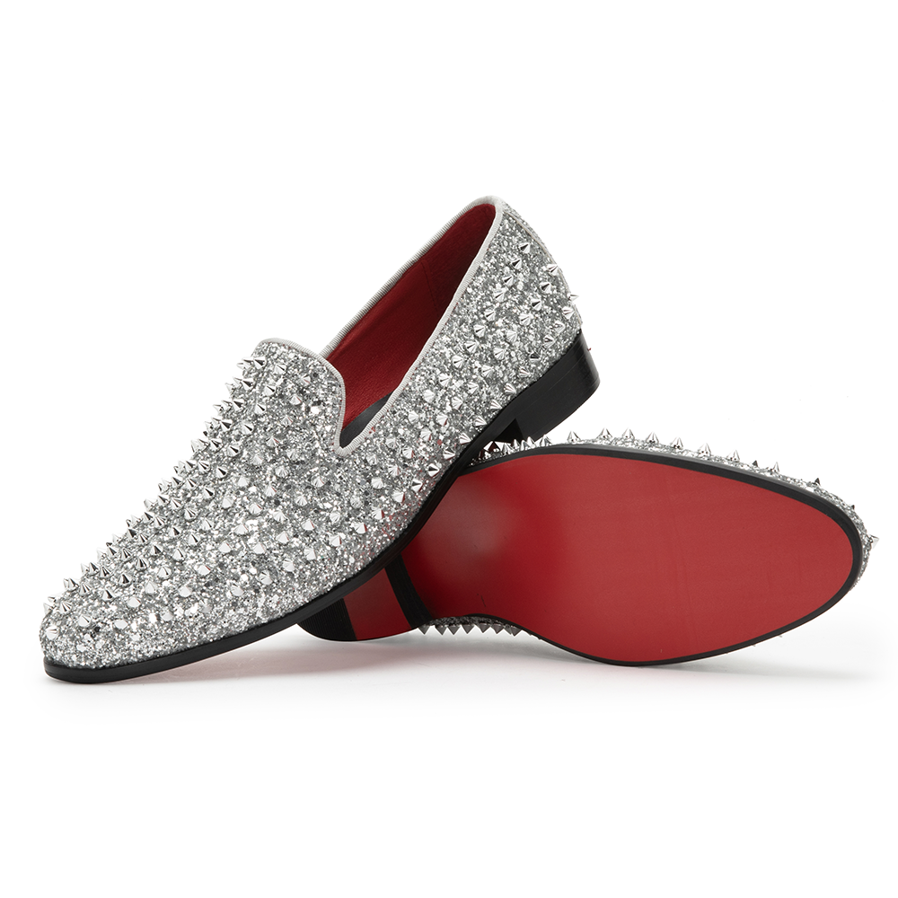 Silver Rivet Pointed Shoes 9183