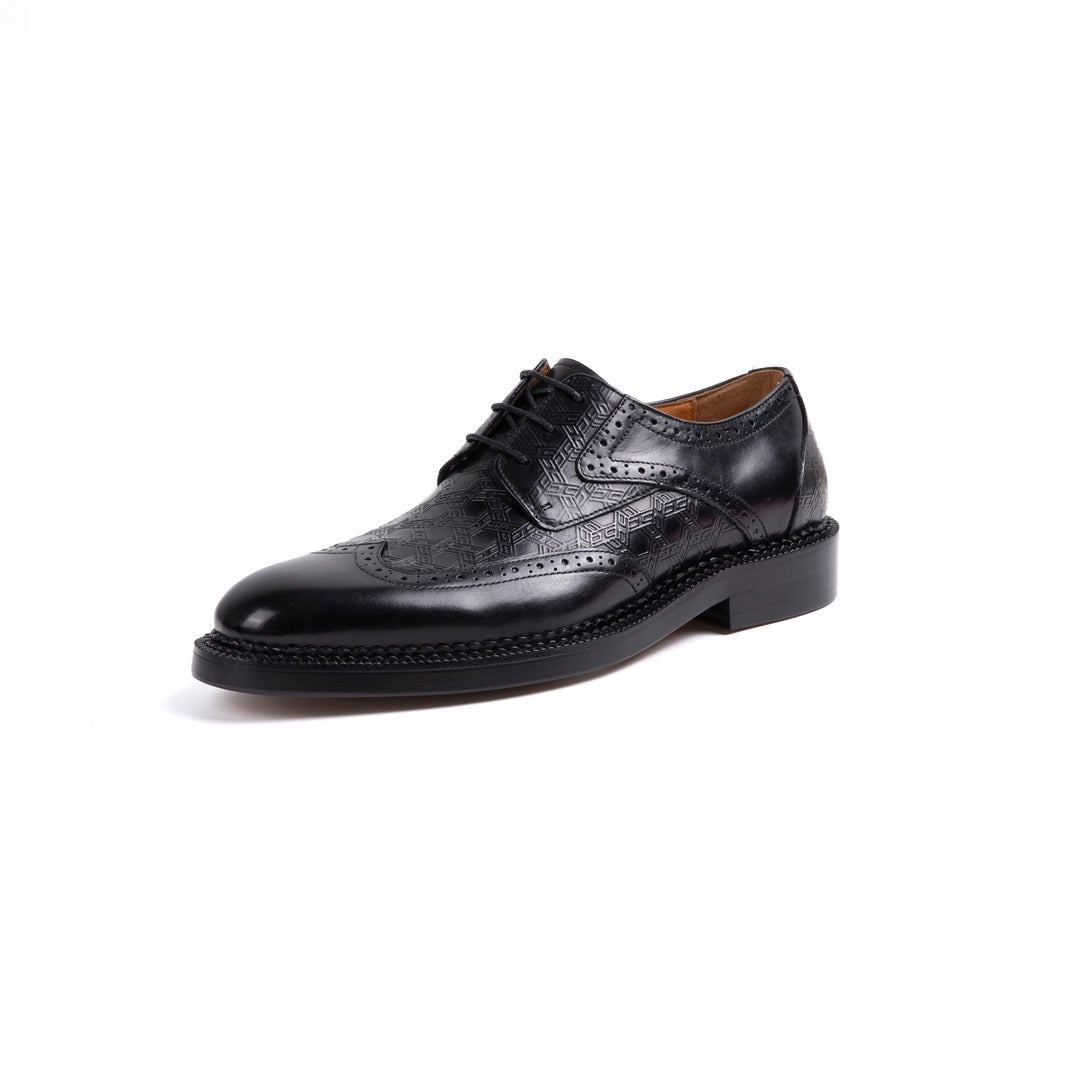 Black Carved Formal Shoes VK020