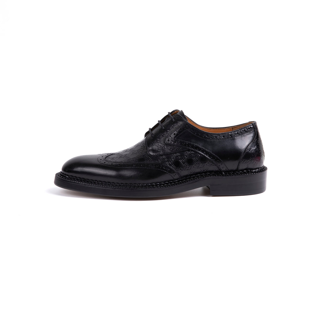 Black Carved Formal Shoes VK020