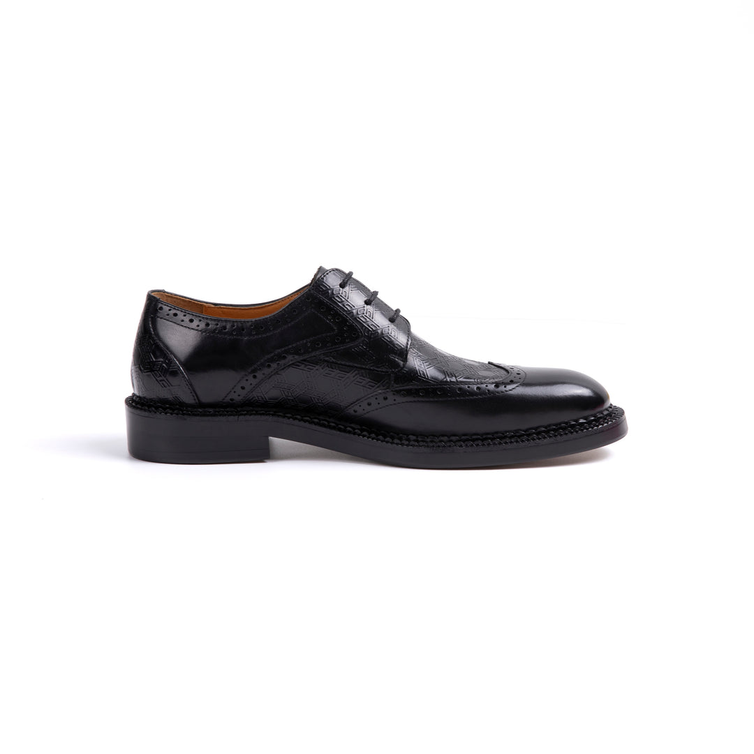 Black Carved Formal Shoes VK020
