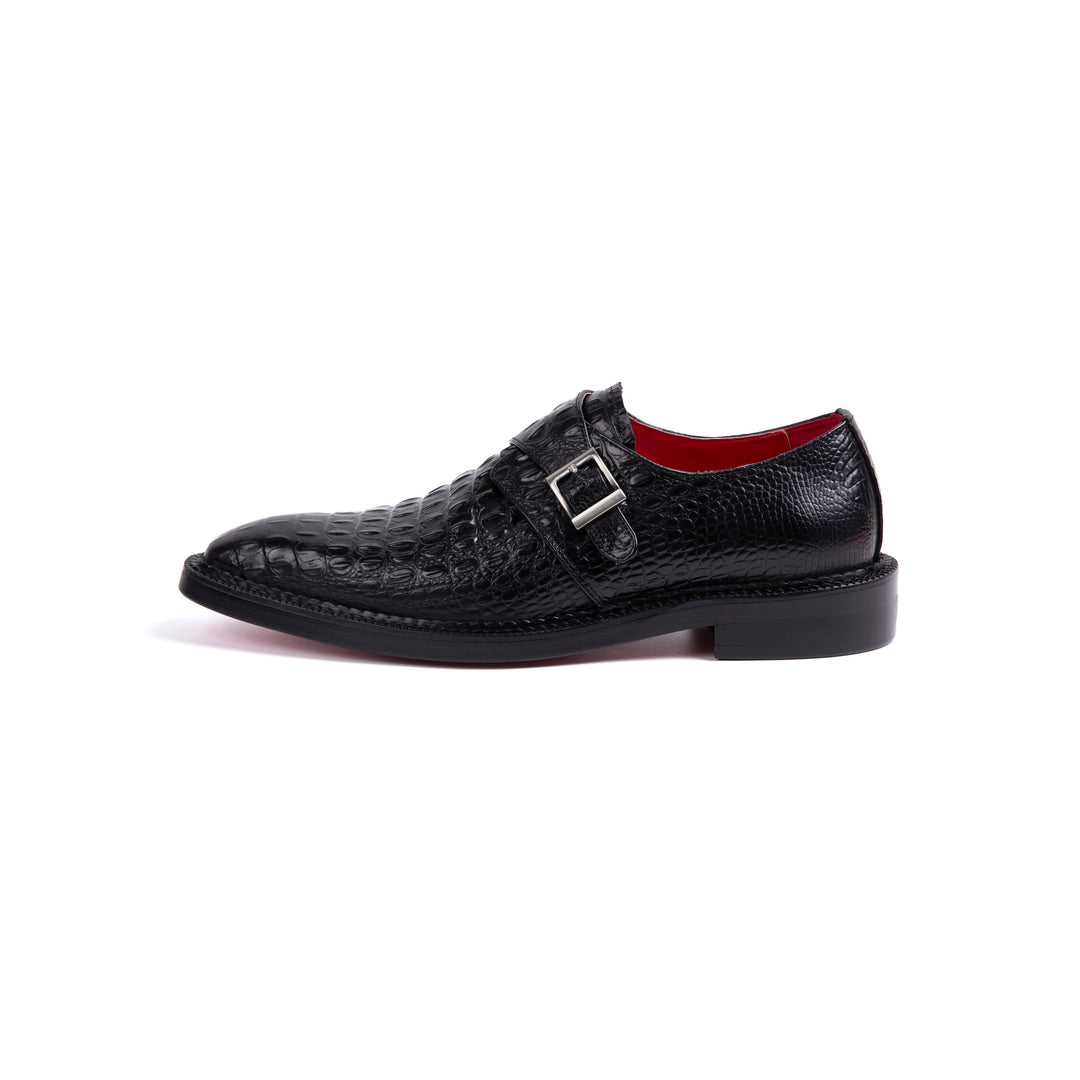 Black Crocodile Buckle Dress Shoes VK003