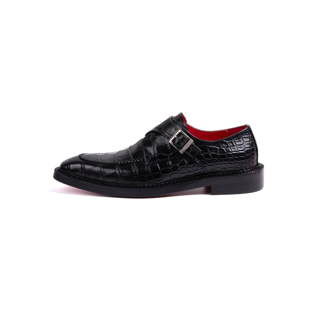 Black Crocodile Buckle Dress Shoes VK008
