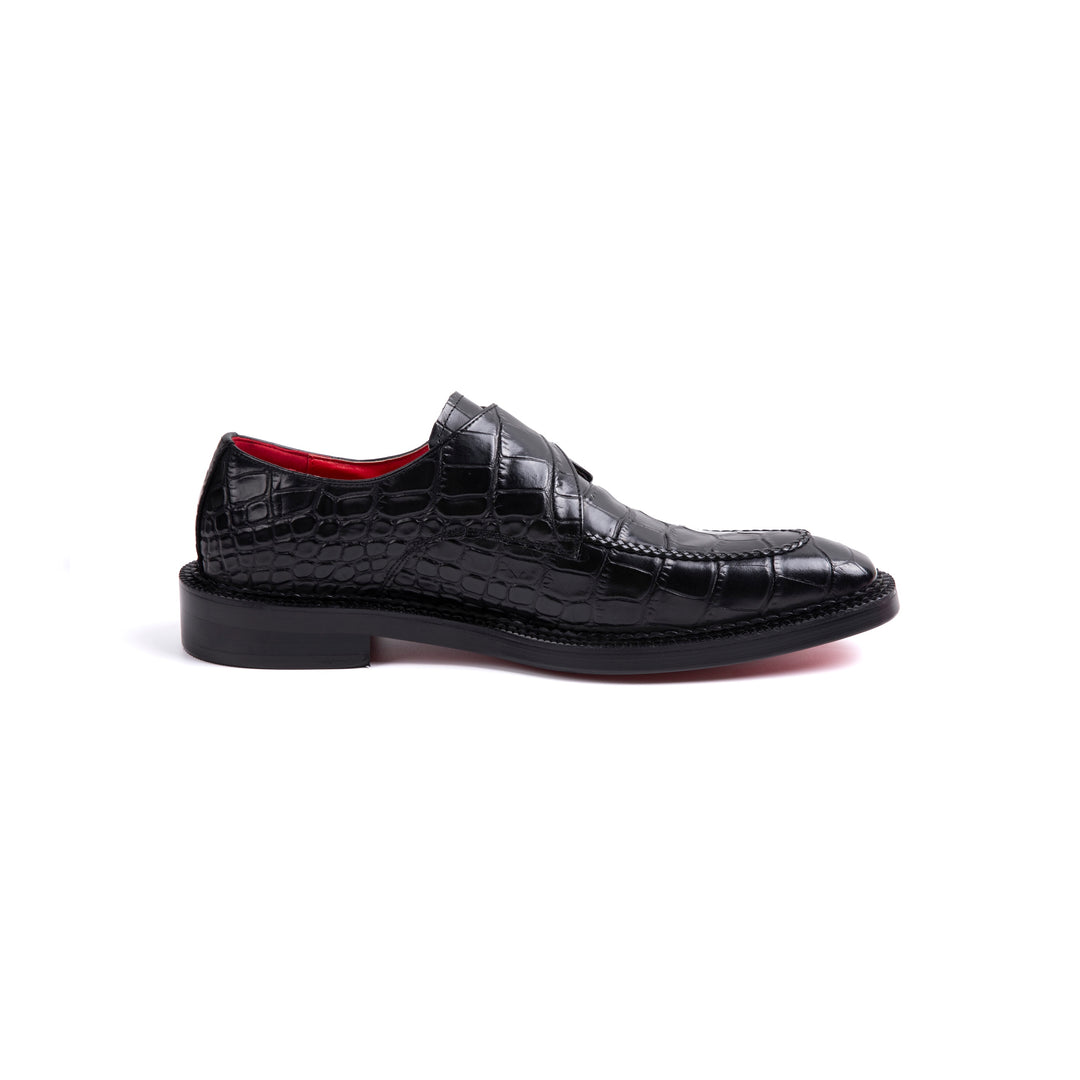 Black Crocodile Buckle Dress Shoes VK008