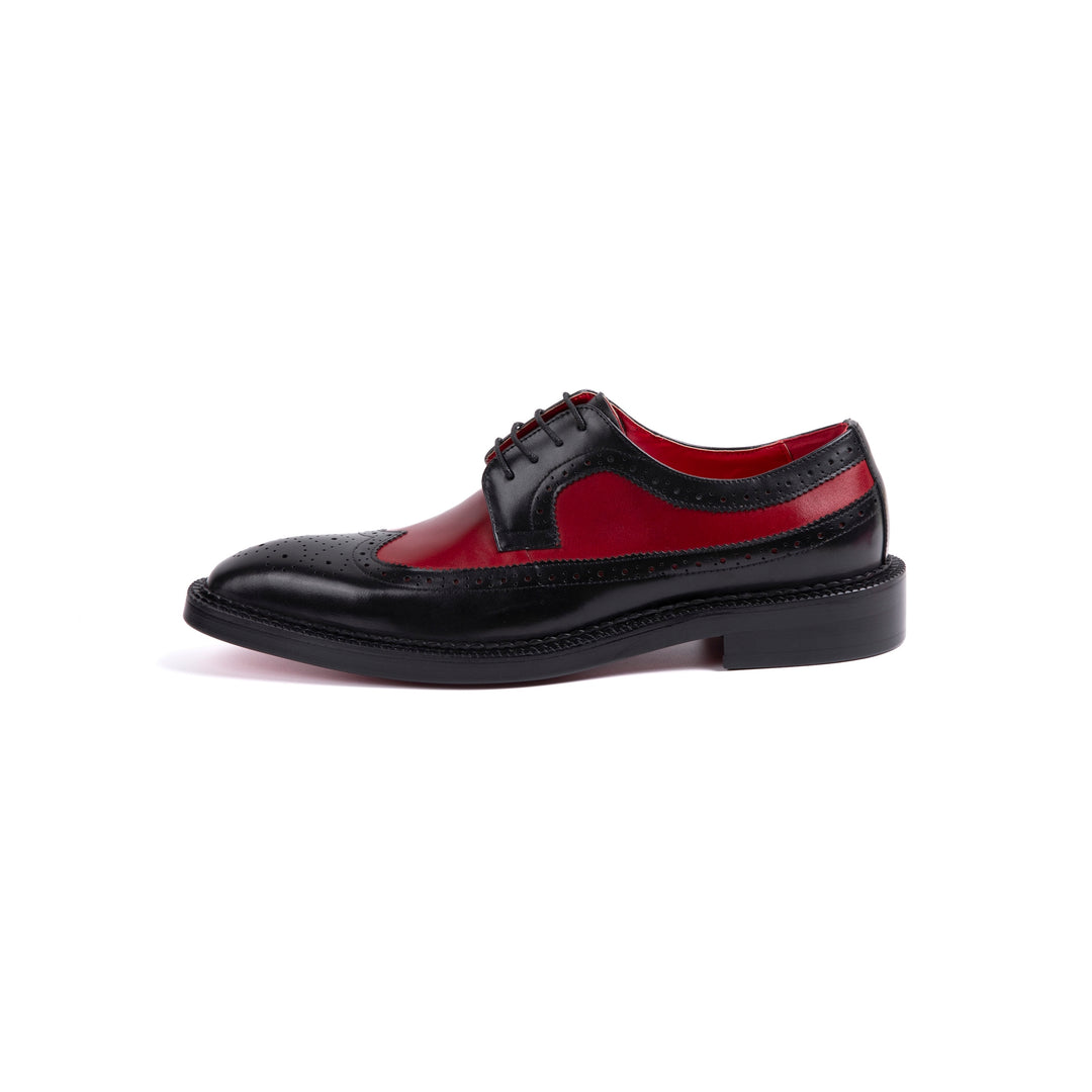 Black Red Brogue Dress Shoes VK011