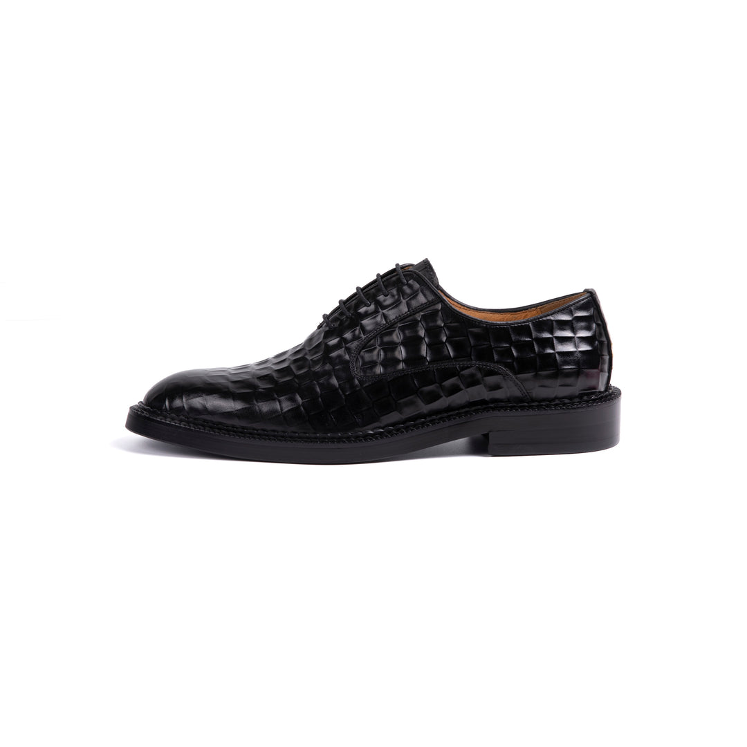 Black Woven Dress Shoes VK021