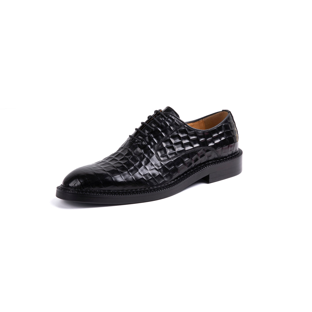 Black Woven Dress Shoes VK021
