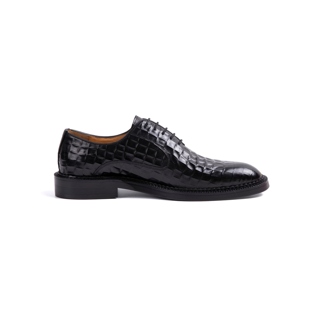 Black Woven Dress Shoes VK021