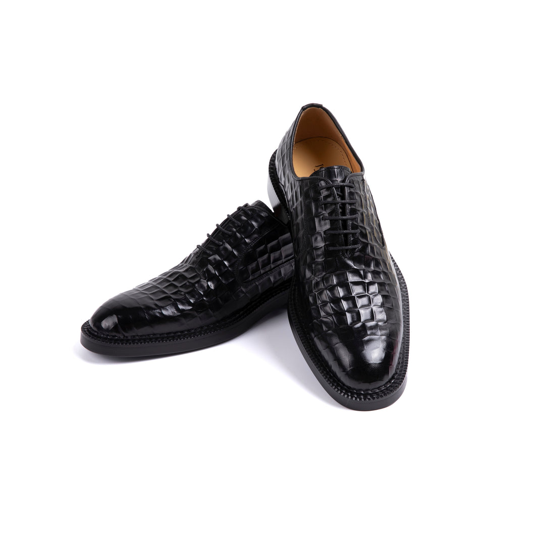 Black Woven Dress Shoes VK021