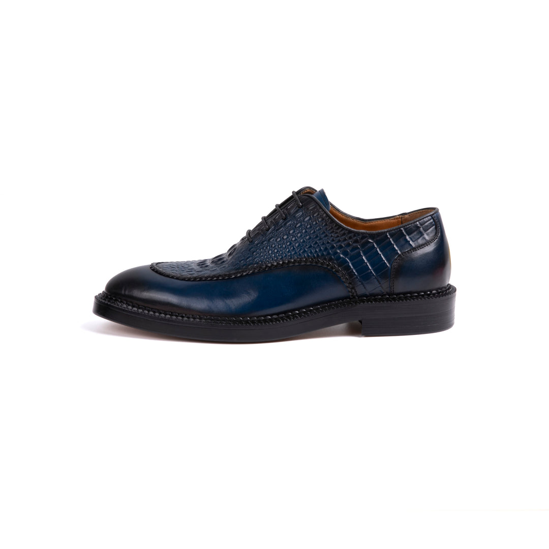 Blue Alligator Pattern Dress Shoes VK019