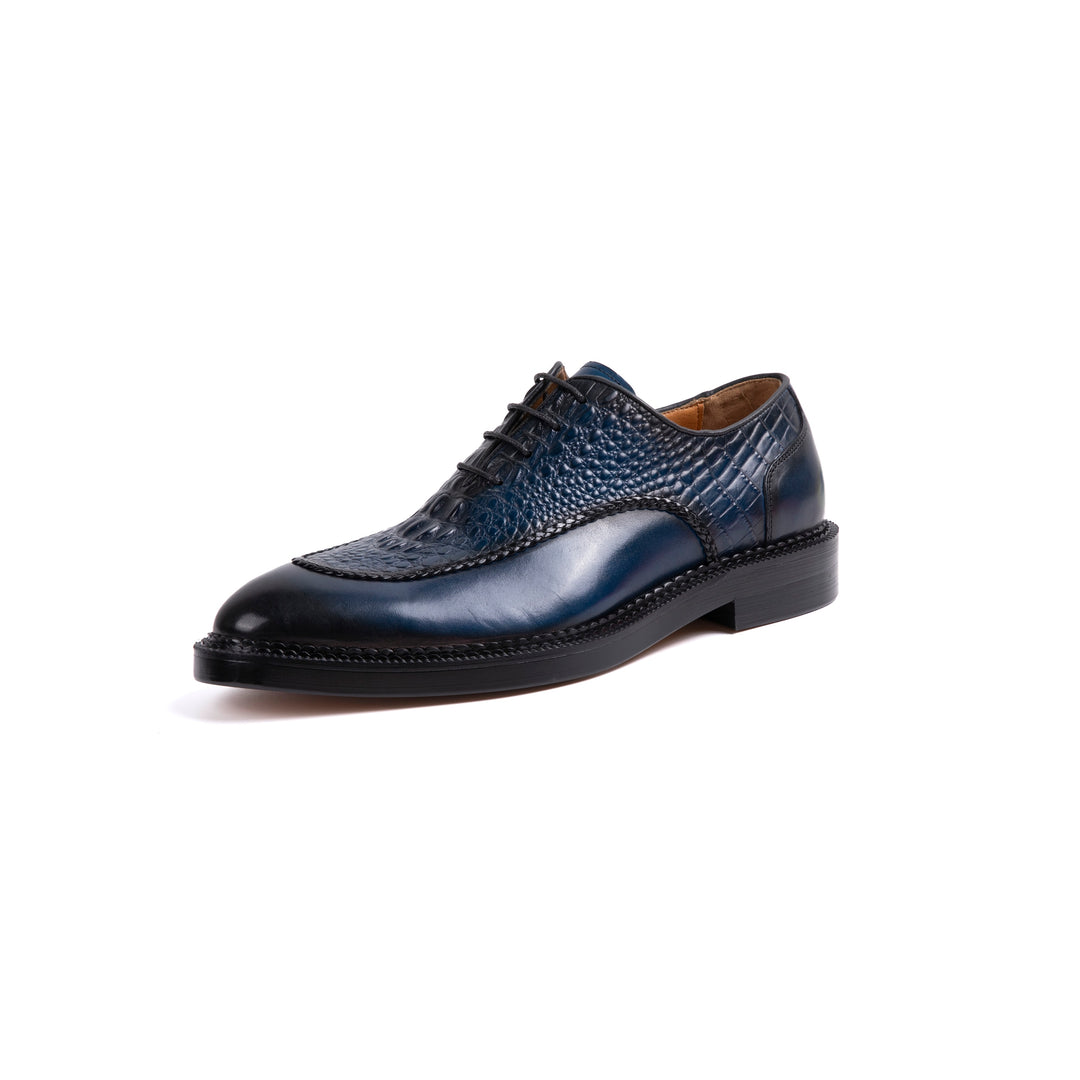 Blue Alligator Pattern Dress Shoes VK019