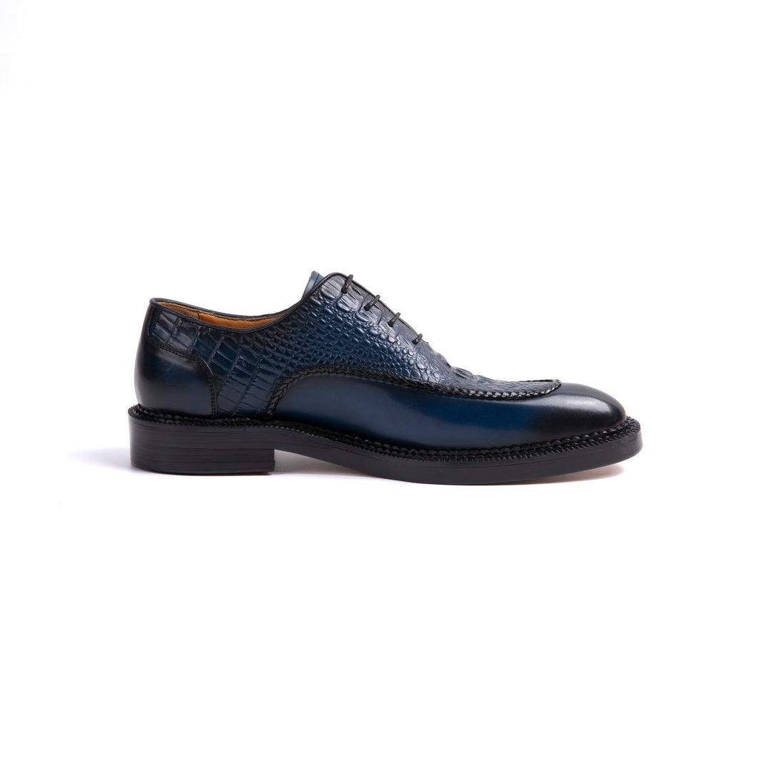 Blue Alligator Pattern Dress Shoes VK019