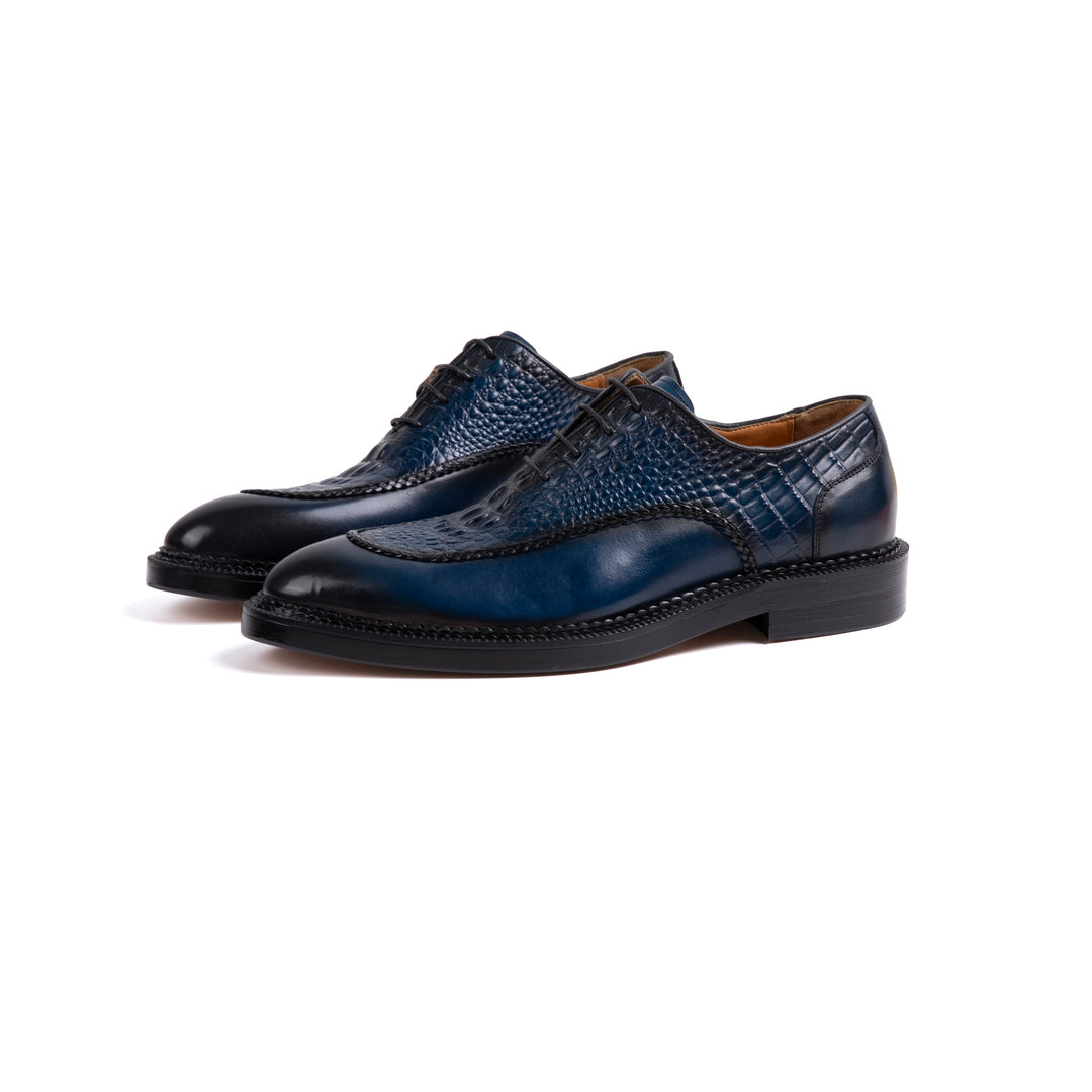Blue Alligator Pattern Dress Shoes VK019