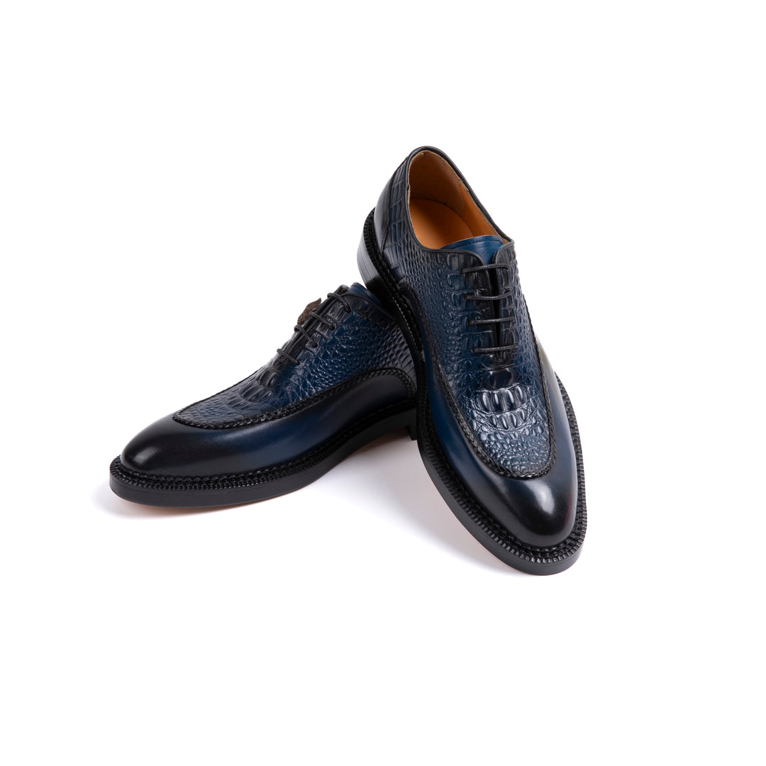 Blue Alligator Pattern Dress Shoes VK019
