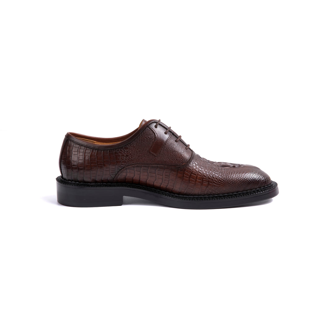Brown Crocodile Dress Shoes VK023