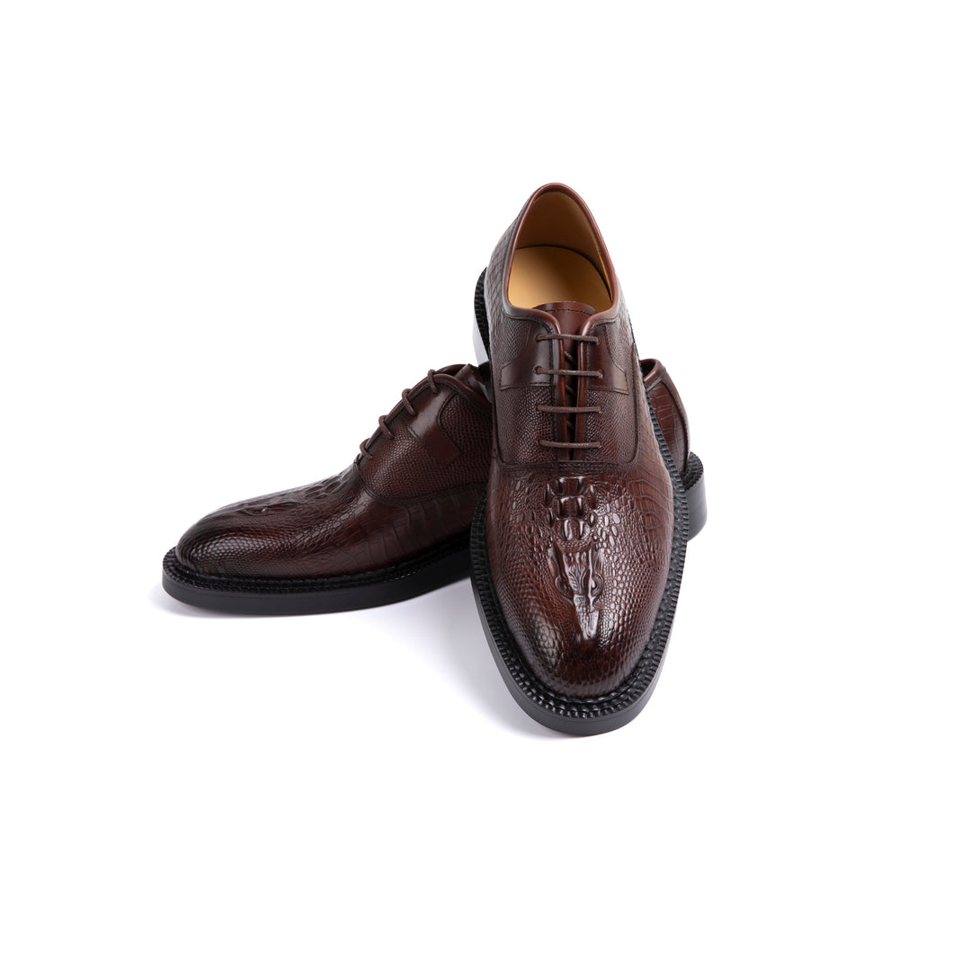 Brown Crocodile Dress Shoes VK023