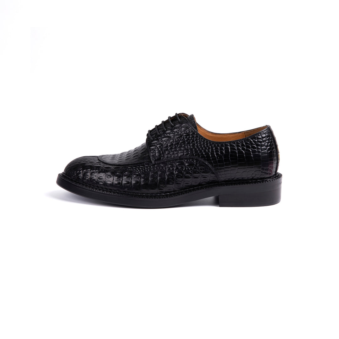 Black Crocodile Pattern Dress Shoes VK025
