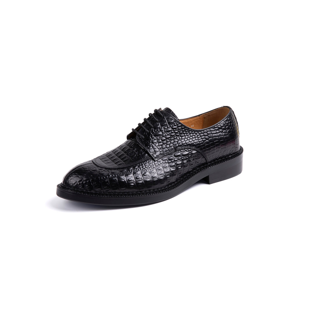Black Crocodile Pattern Dress Shoes VK025