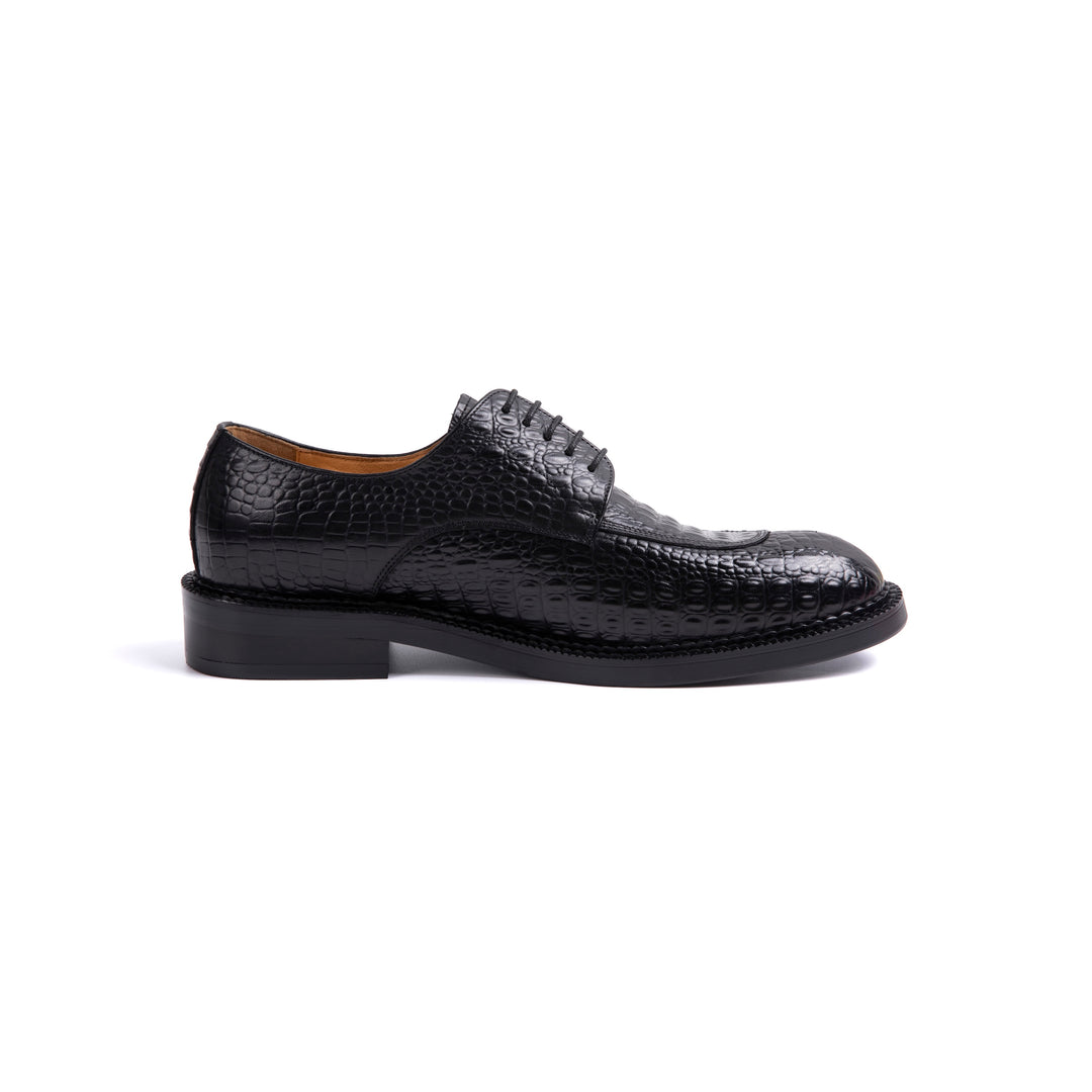 Black Crocodile Pattern Dress Shoes VK025