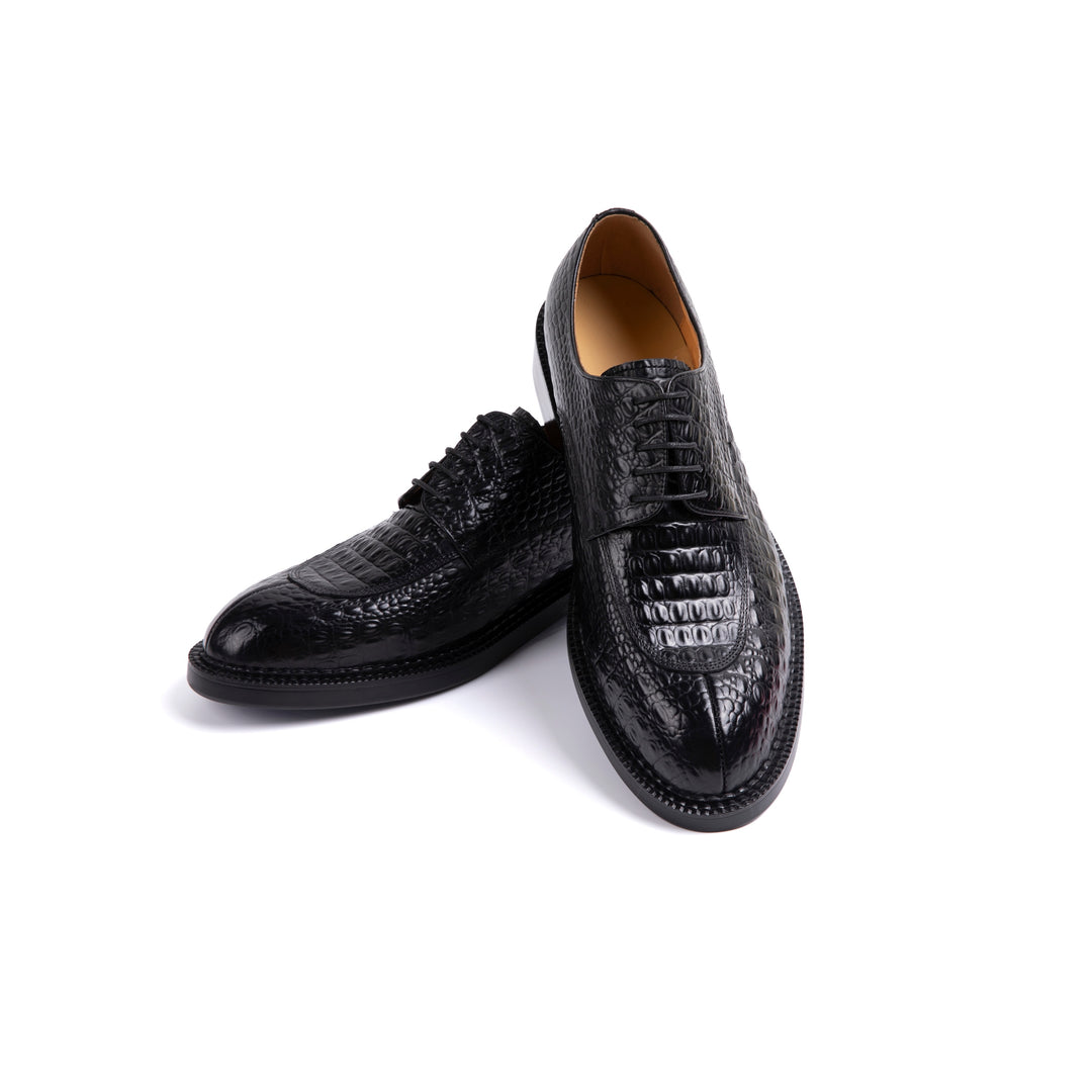 Black Crocodile Pattern Dress Shoes VK025
