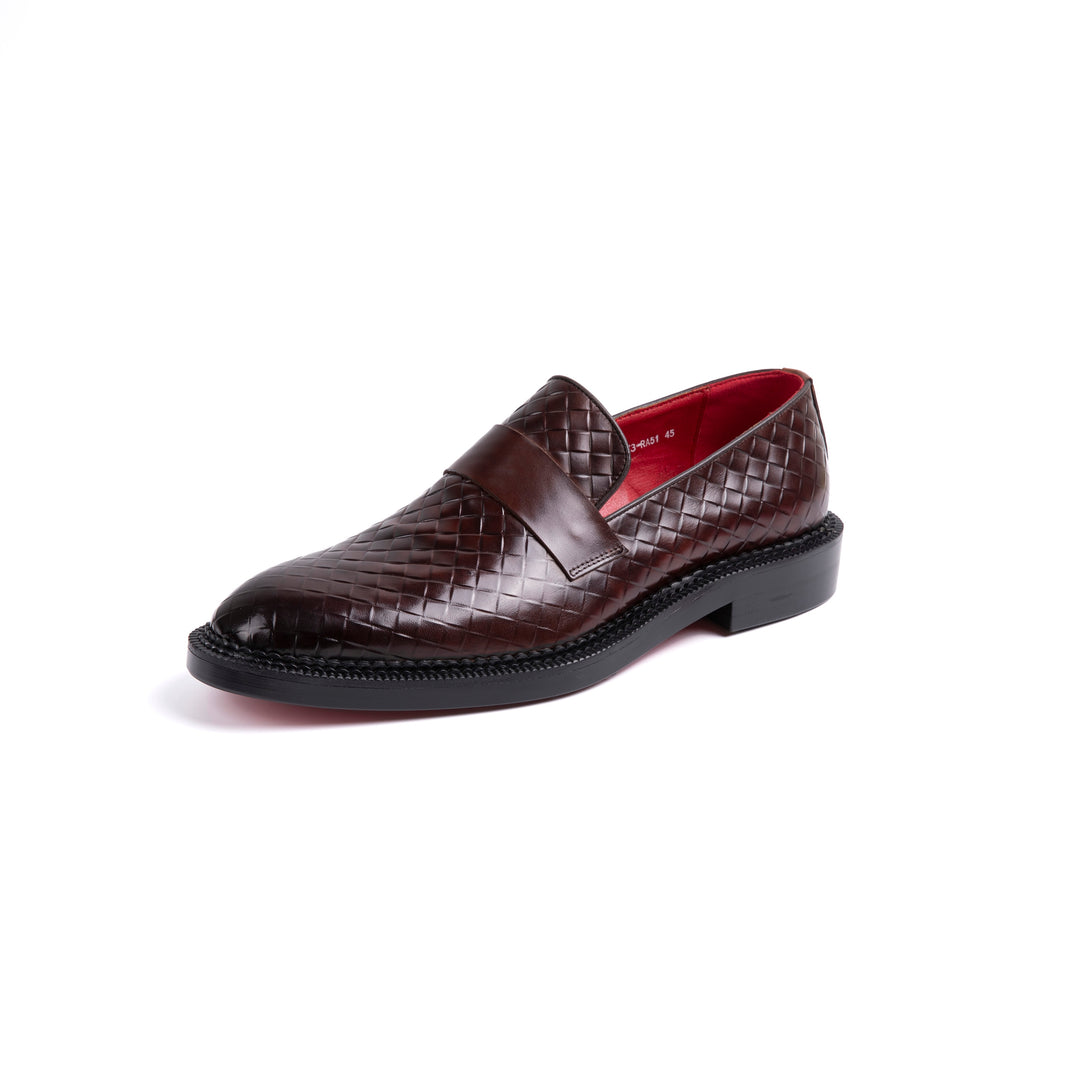 Brown Weave Dress Shoes VK014