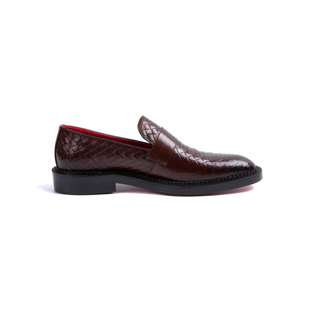 Brown Weave Dress Shoes VK014