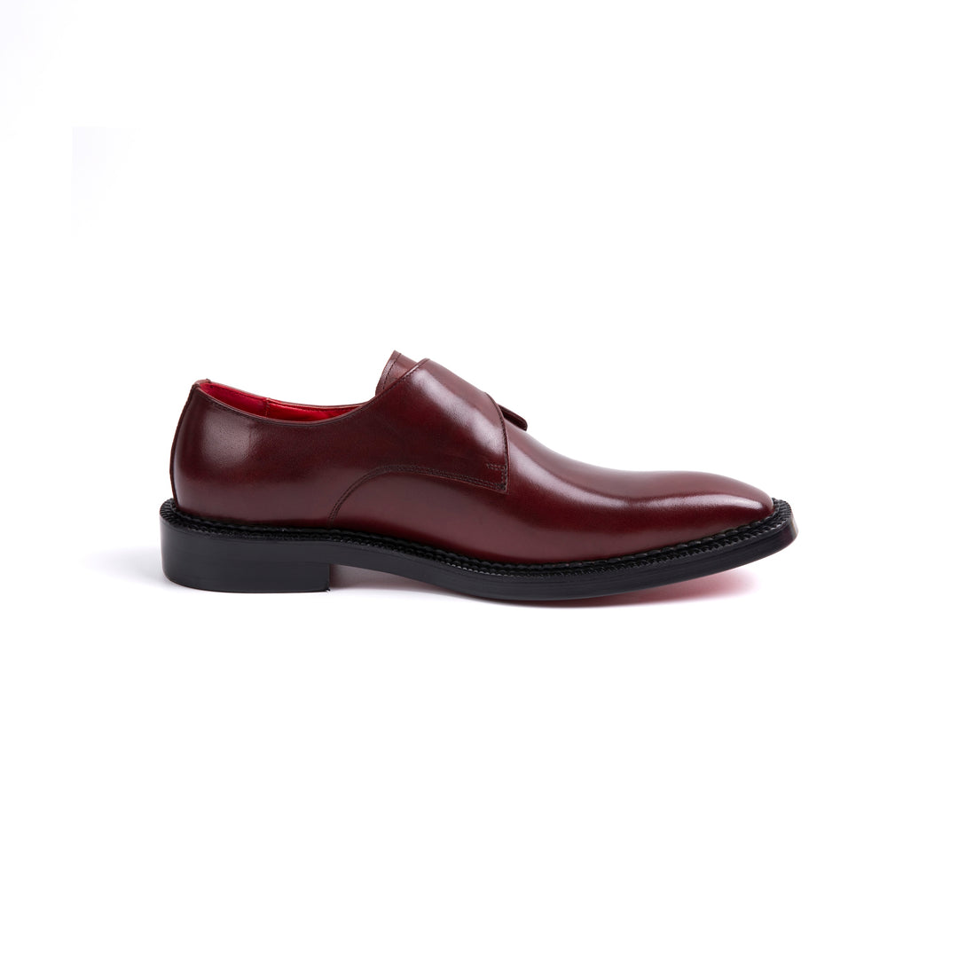 Burgundy Buckle Dress Shoes VK002