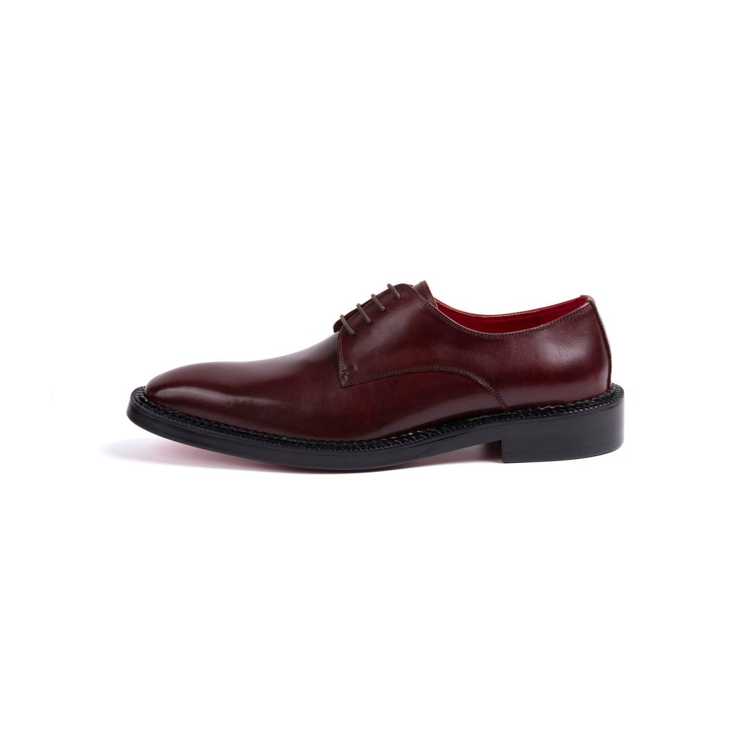 Burgundy Lace Up Formal Shoes VK007