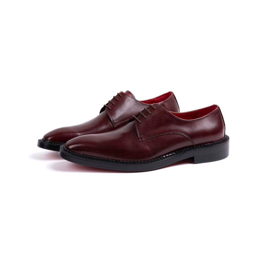 Burgundy Lace Up Formal Shoes VK007