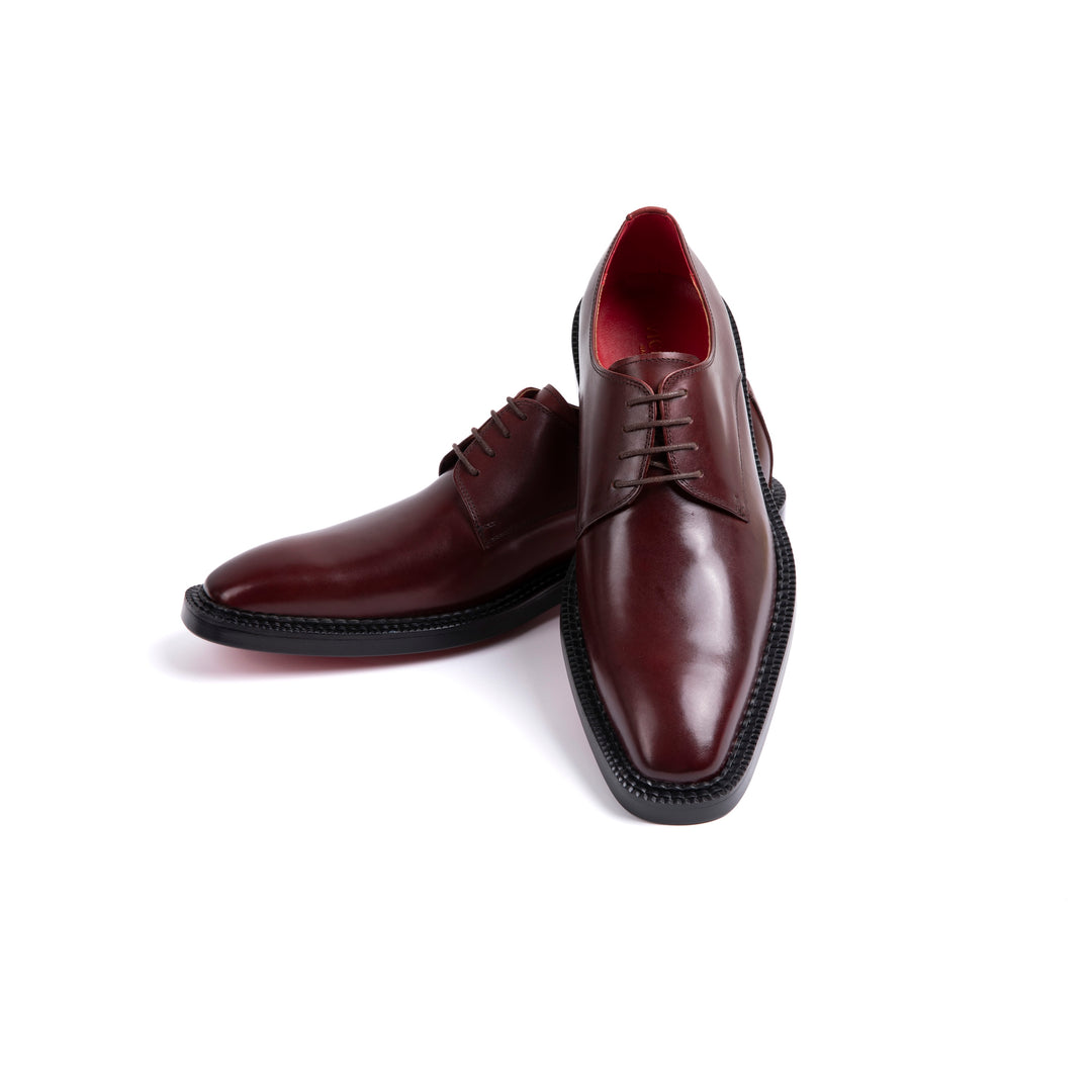 Burgundy Lace Up Formal Shoes VK007
